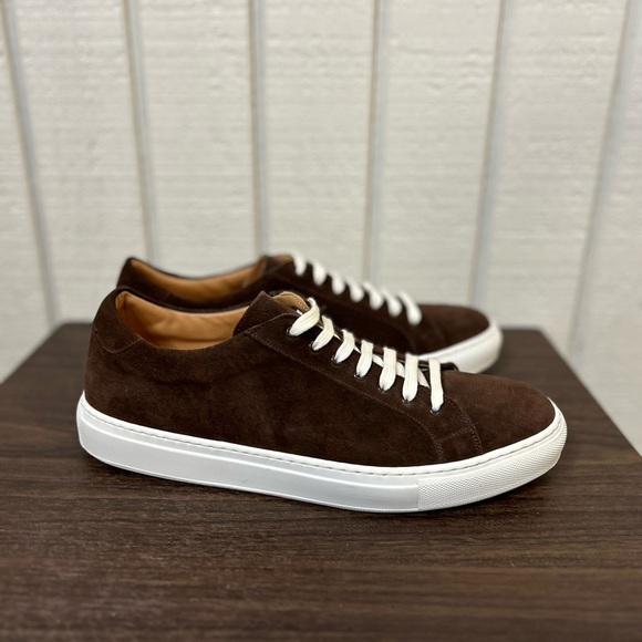 Paul Fredrick Brown Suede Sneakers, size 11. - Picture 1 of 7